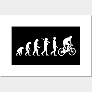 Funny Mountain Biking Evolution Gift For Mountain Bikers Posters and Art